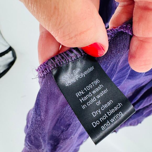 Pretty Angel Fashion Purple Ruffled Lace Duster Vest XL Boho Whimsigoth - Picture 5 of 9